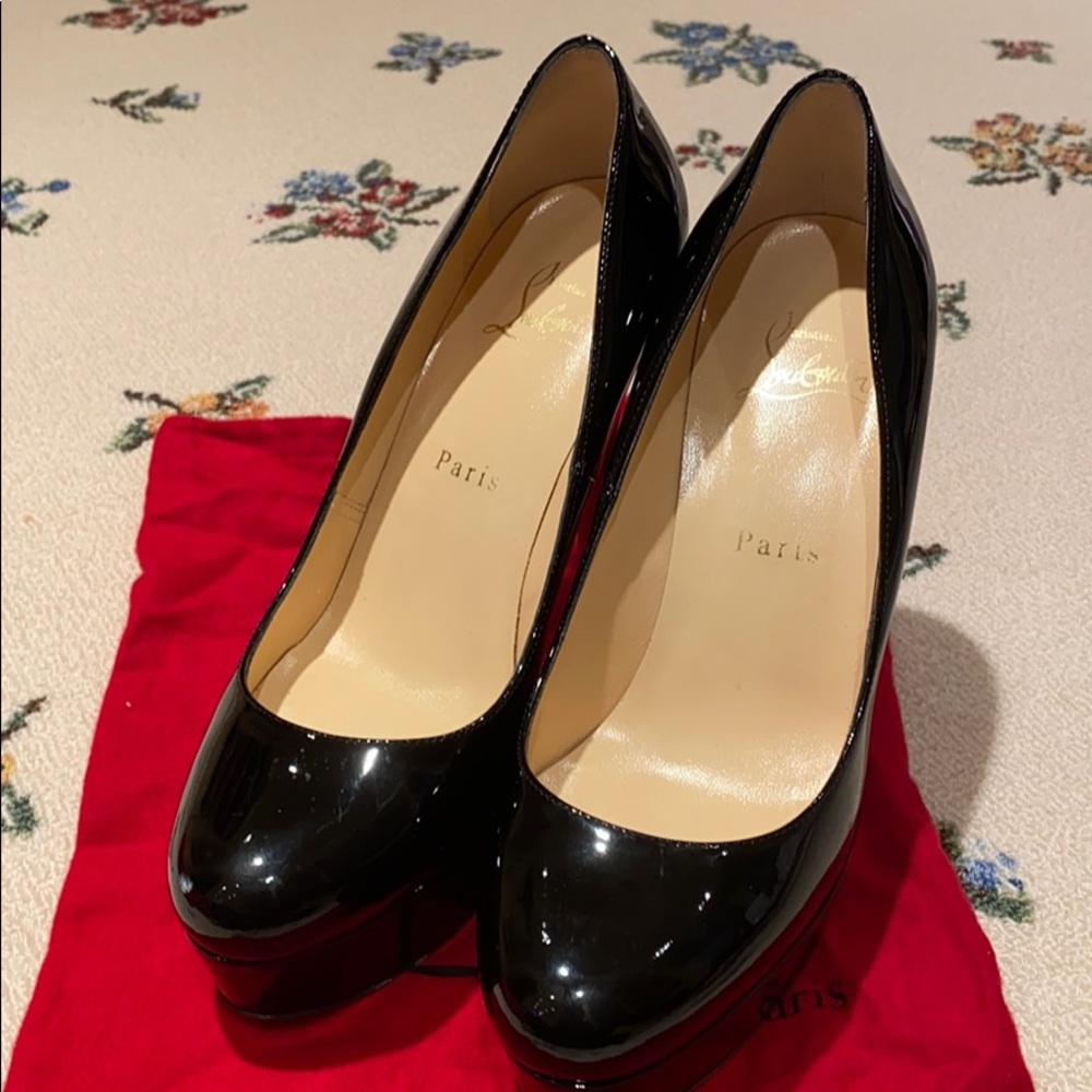 Christian Louboutin Bianca Patent Pump Platforms